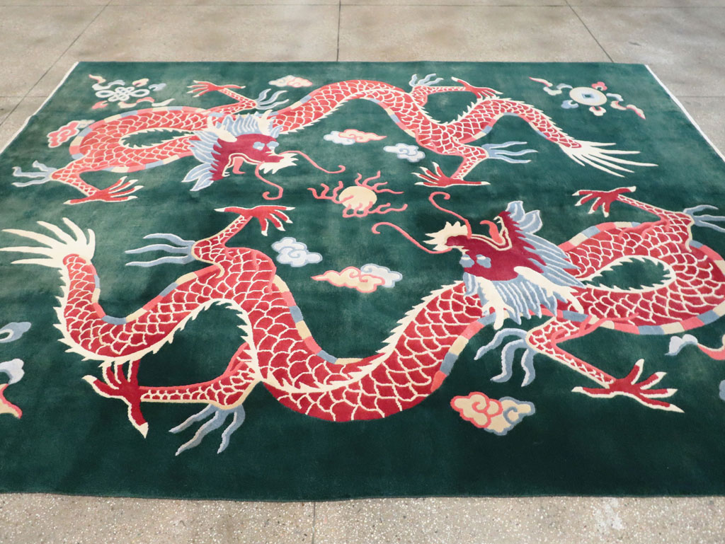 Vintage Chinese Deco Carpet, No.29530 - Staging