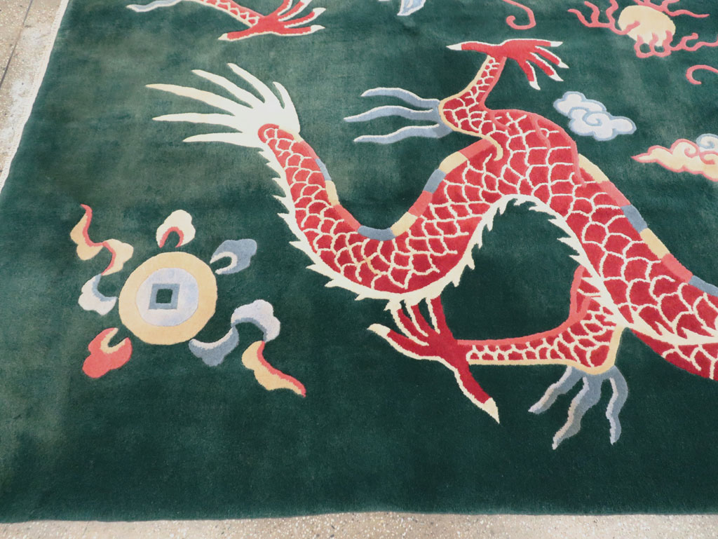 Vintage Chinese Deco Carpet, No.29530 - Staging