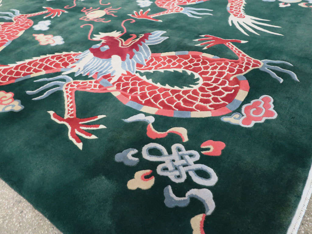 Vintage Chinese Deco Carpet, No.29530 - Staging