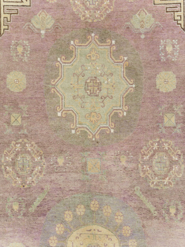Antique East Turkestan Khotan Gallery Carpet, No.29531 - Staging
