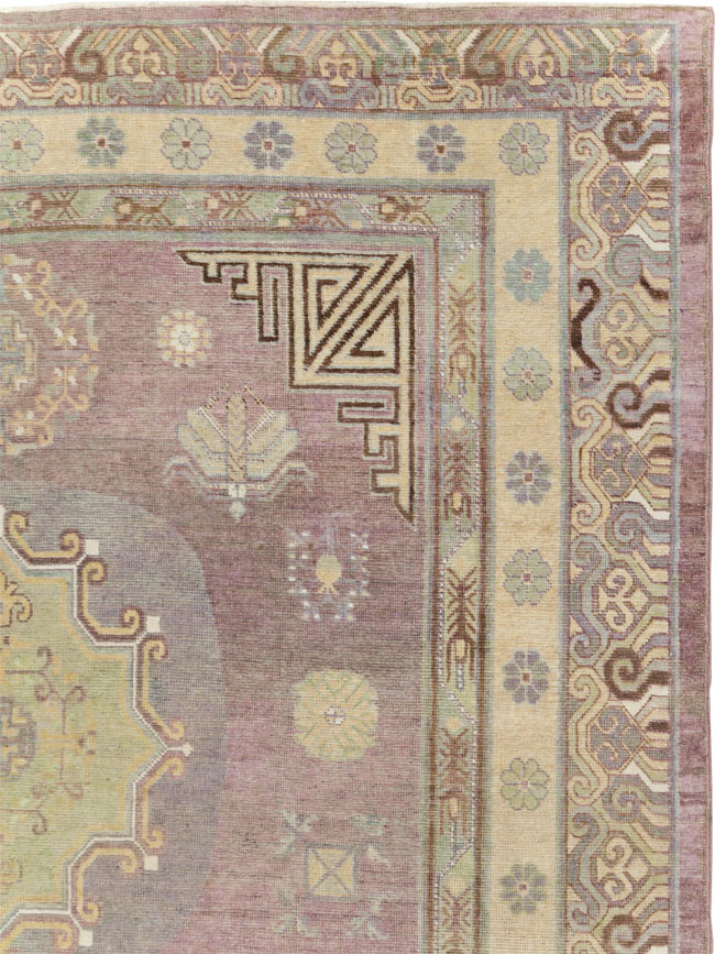 Antique East Turkestan Khotan Gallery Carpet, No.29531 - Staging