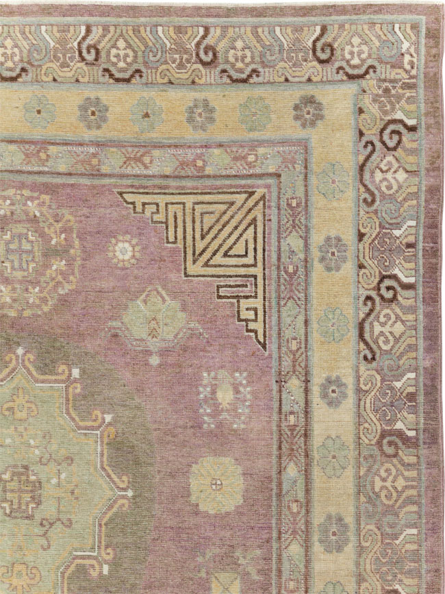Antique East Turkestan Khotan Gallery Carpet, No.29531 - Staging