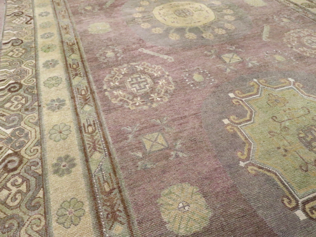 Antique East Turkestan Khotan Gallery Carpet, No.29531 - Staging