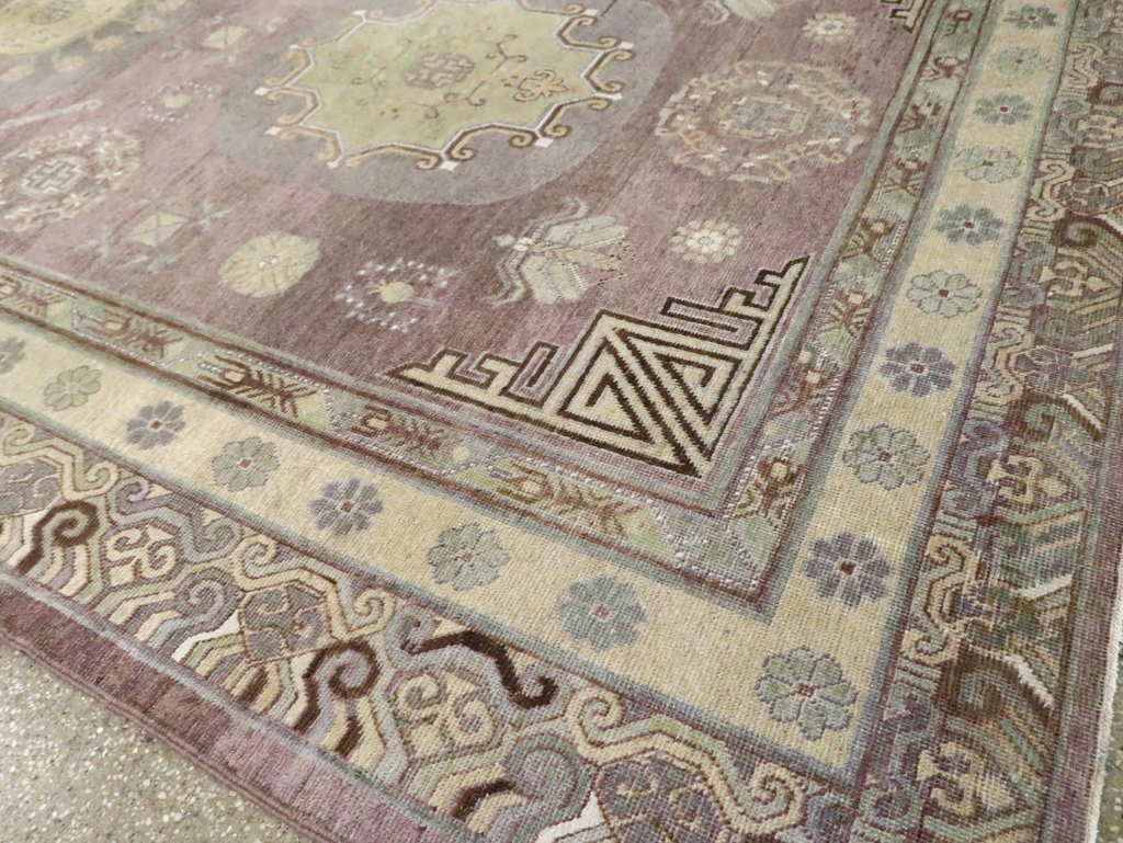 Antique East Turkestan Khotan Gallery Carpet, No.29531 - Staging