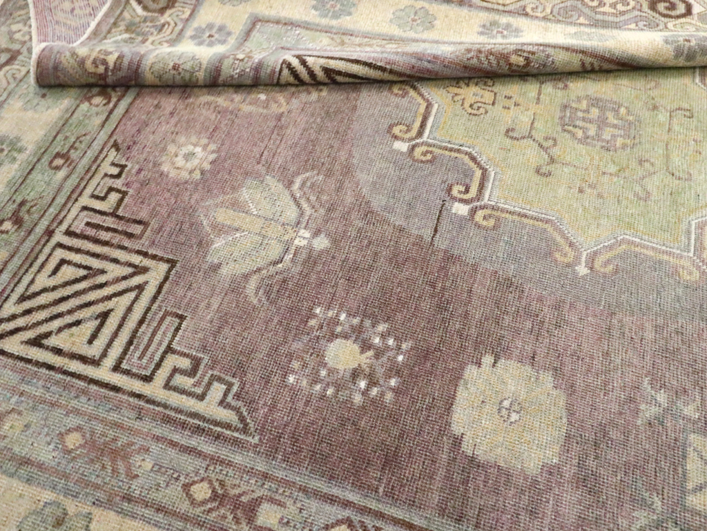 Antique East Turkestan Khotan Gallery Carpet, No.29531 - Staging