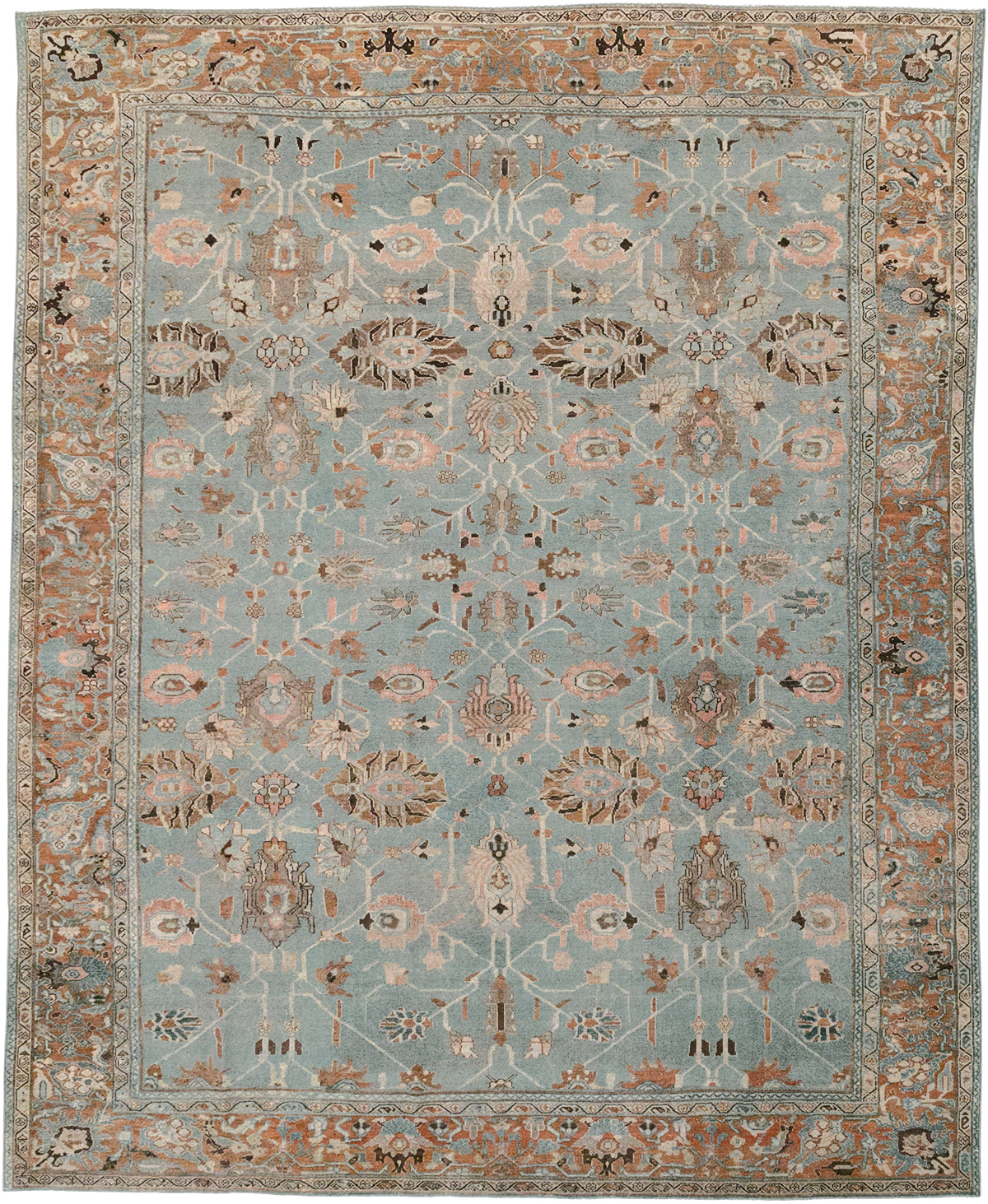 Antique Persian Malayer Room Size Carpet, No.29535 - Staging