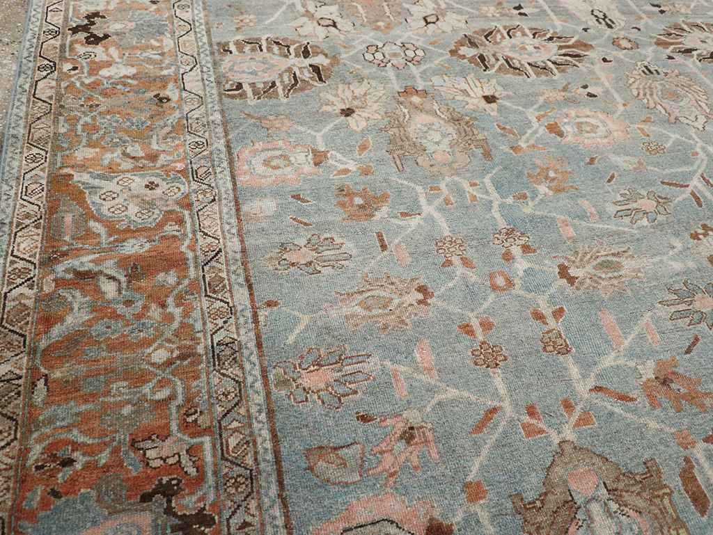 Antique Persian Malayer Room Size Carpet, No.29535 - Staging