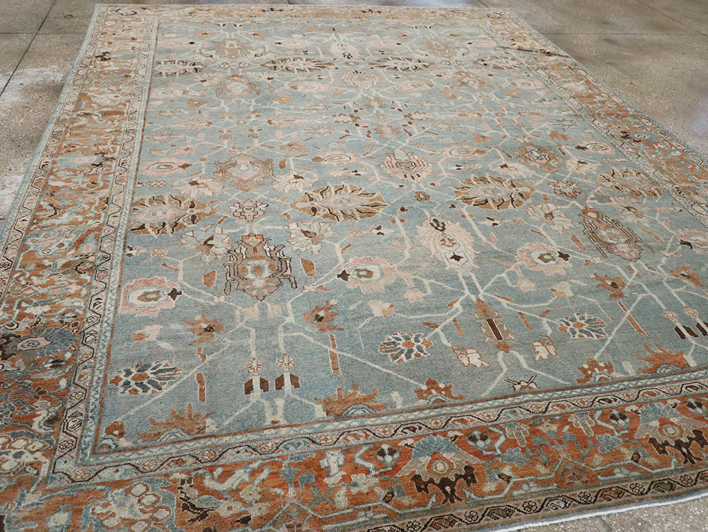 Antique Persian Malayer Room Size Carpet, No.29535 - Staging