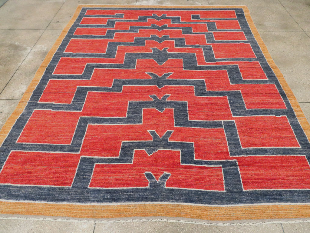 Contemporary Turkish Tulu Room Size Carpet, No.29539 - Staging