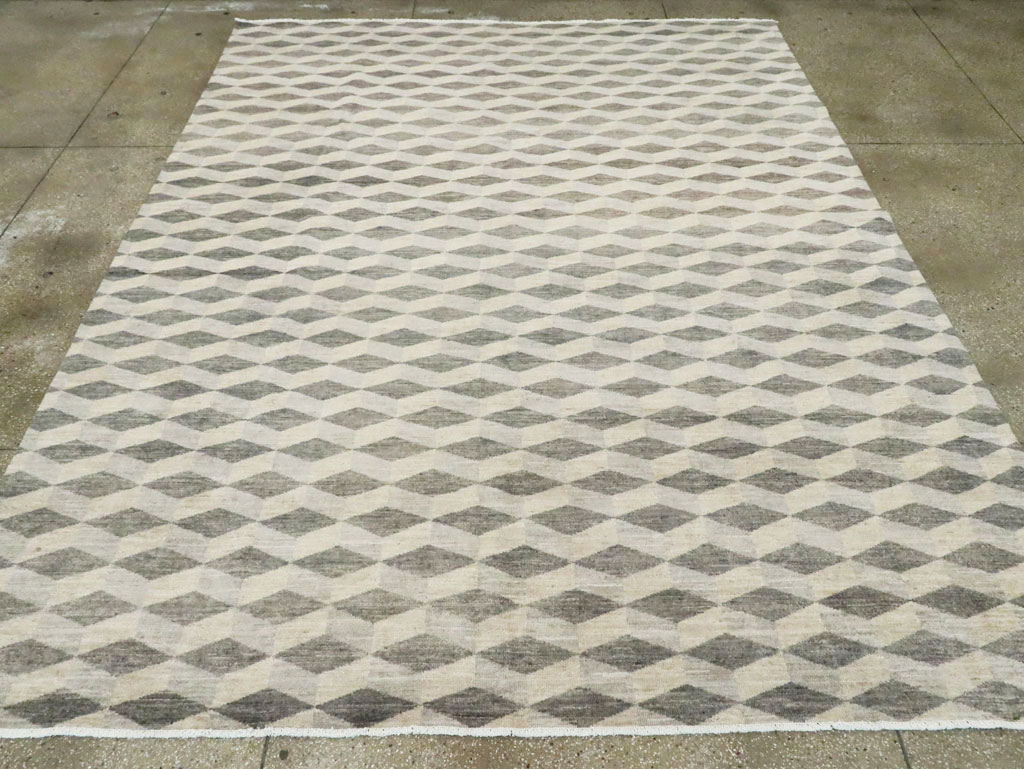 Contemporary Turkish Anatolian Room Size Carpet, No.29541 - Staging