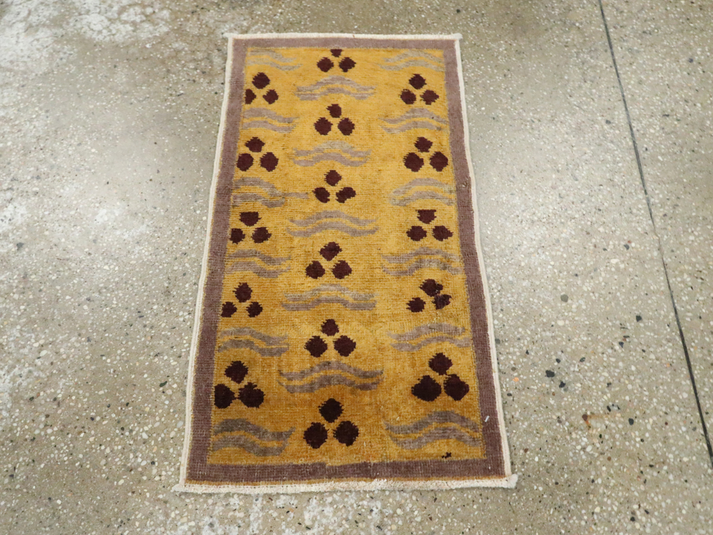 Vintage Turkish Art Deco Rug, No.29548 - Staging