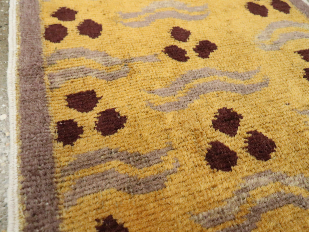 Vintage Turkish Art Deco Rug, No.29548 - Staging