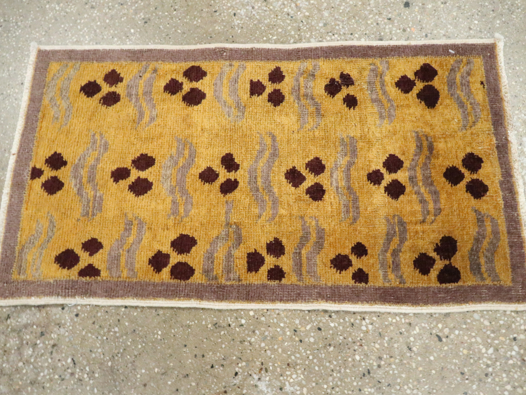 Vintage Turkish Art Deco Rug, No.29548 - Staging