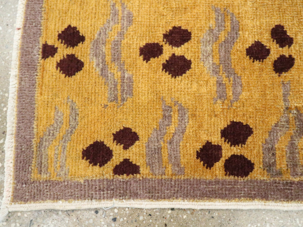 Vintage Turkish Art Deco Rug, No.29548 - Staging