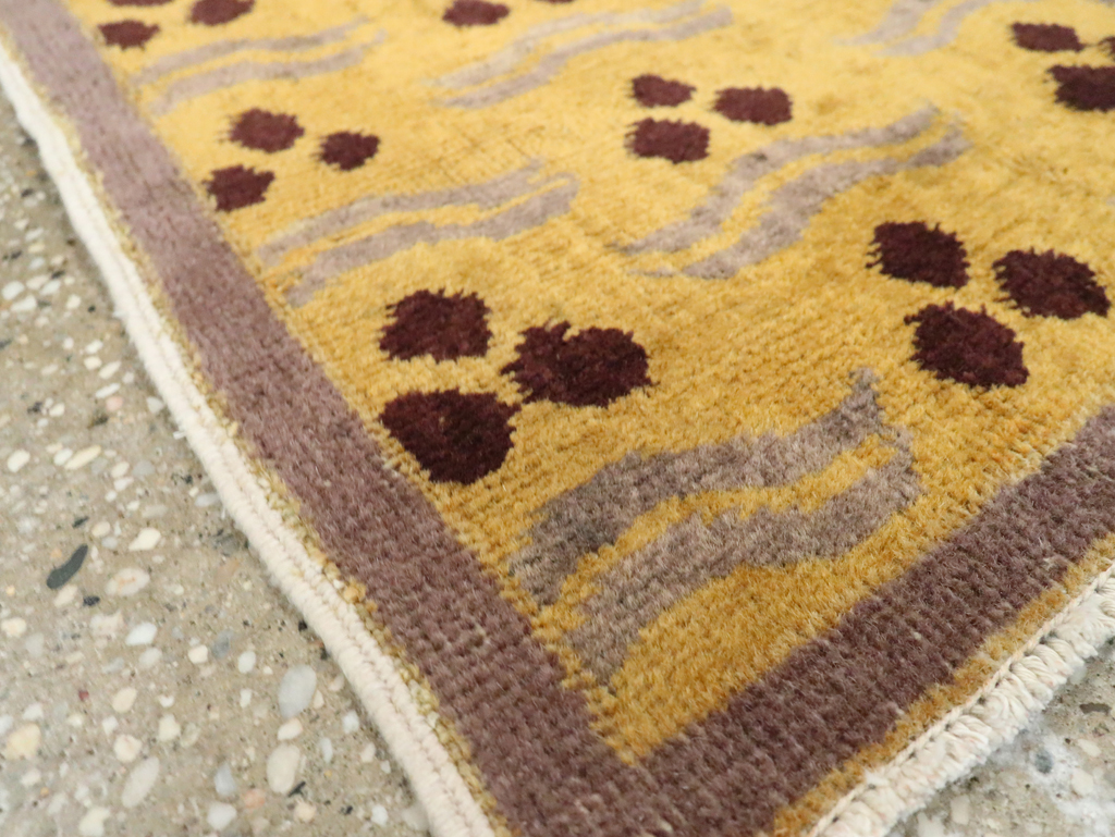 Vintage Turkish Art Deco Rug, No.29548 - Staging