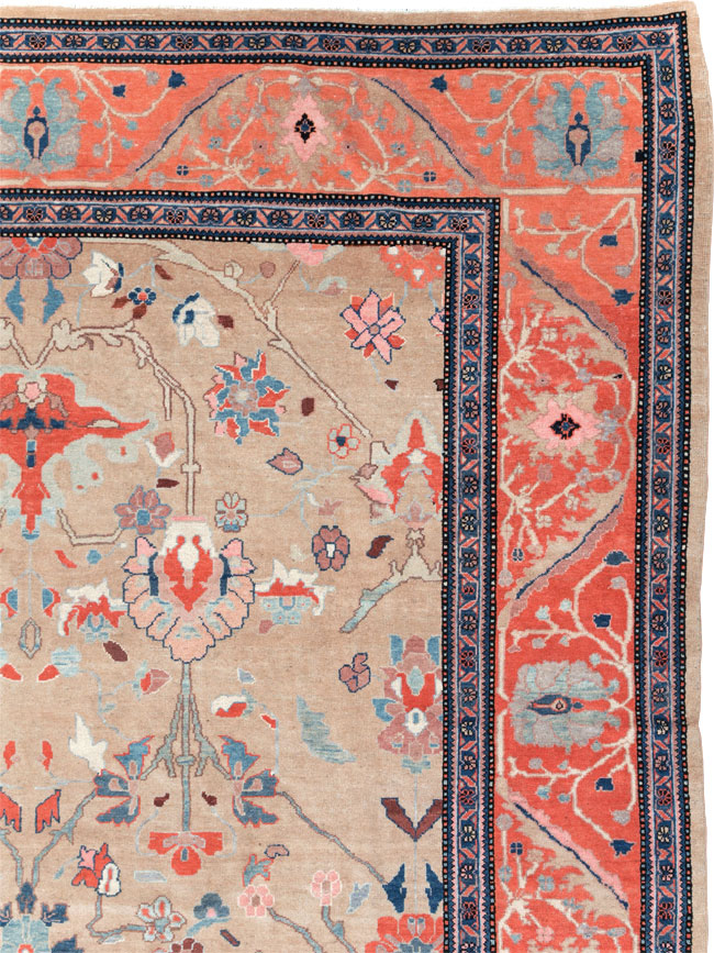 Contemporary Persian Mahal Large Room Size Carpet, No.29561 - Staging