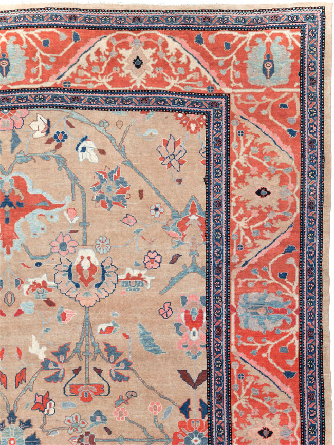 Contemporary Persian Mahal Large Room Size Carpet, No.29561 - Staging