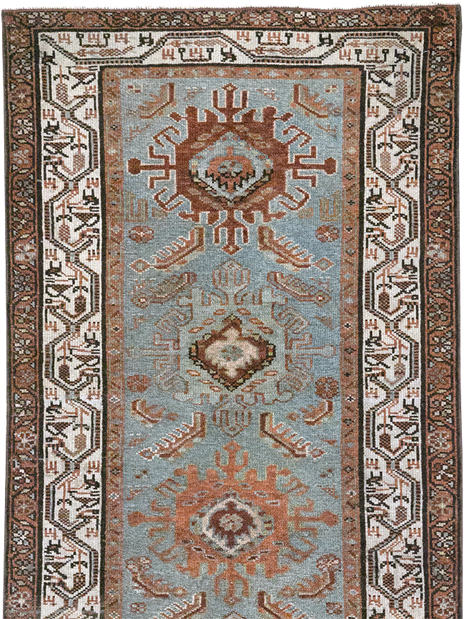 Antique Persian Malayer Long Runner, No.29563 - Staging