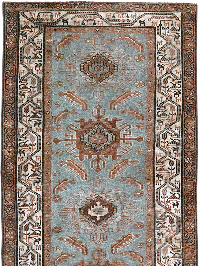 Antique Persian Malayer Long Runner, No.29563 - Staging