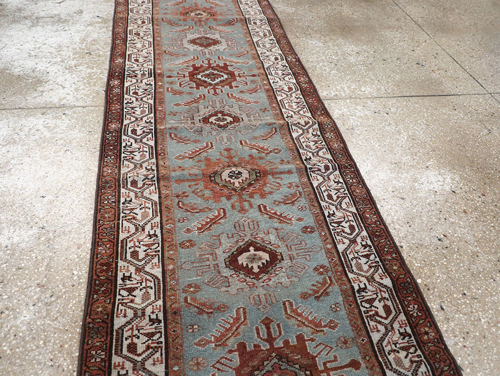Antique Persian Malayer Long Runner, No.29563 - Staging