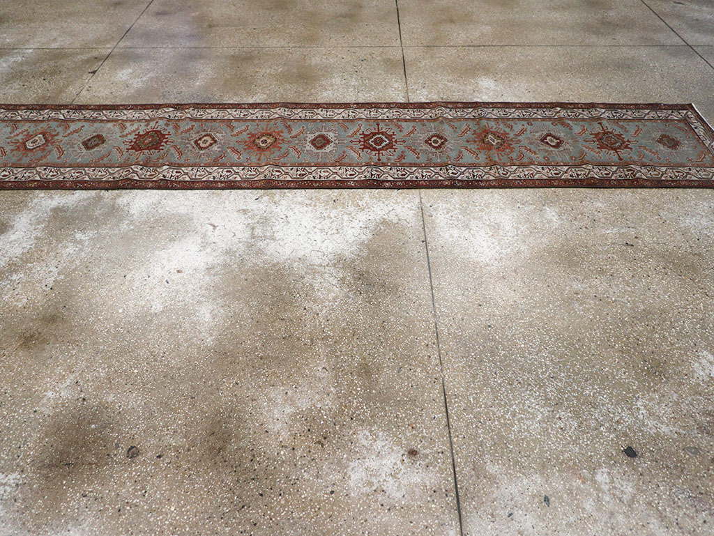 Antique Persian Malayer Long Runner, No.29563 - Staging