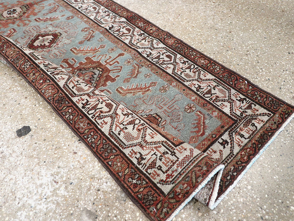 Antique Persian Malayer Long Runner, No.29563 - Staging
