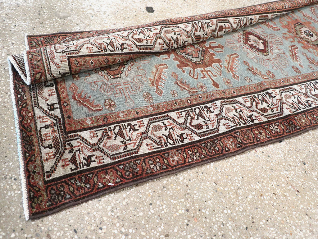 Antique Persian Malayer Long Runner, No.29563 - Staging