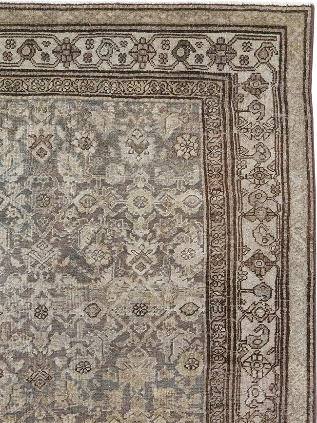 Antique Persian Bidjar Gallery Carpet, No.29564 - Staging