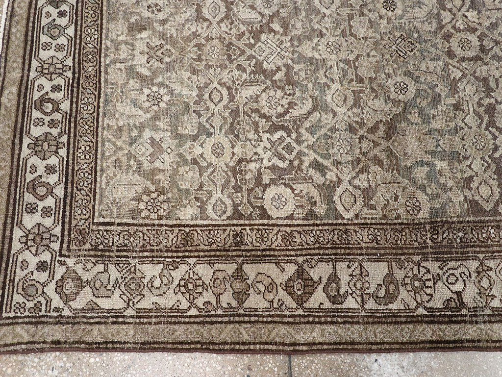 Antique Persian Bidjar Gallery Carpet, No.29564 - Staging