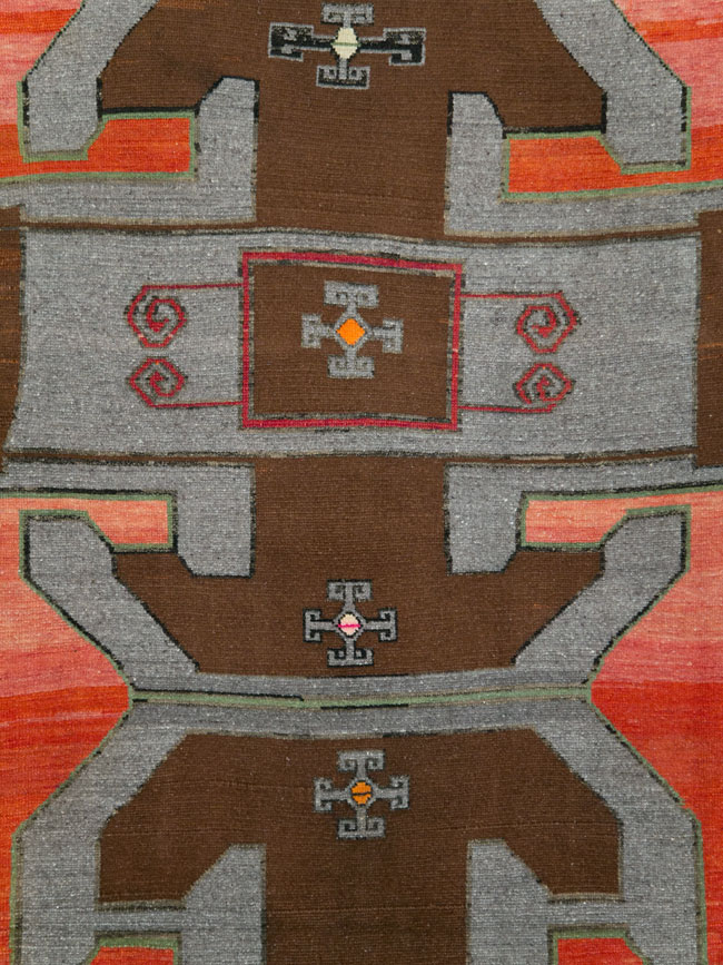 Vintage Anatolian Square Carpet, No.29577 - Staging