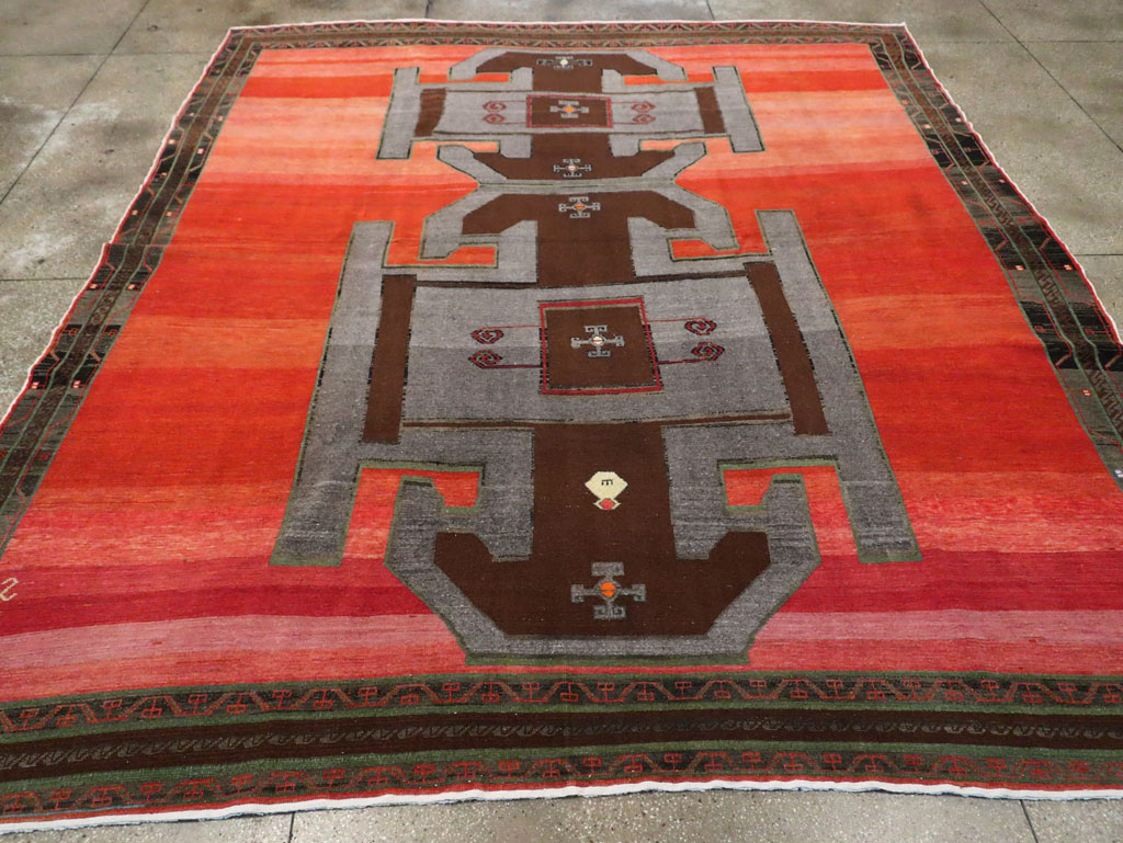 Vintage Anatolian Square Carpet, No.29577 - Staging