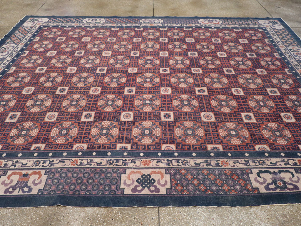 Antique Chinese Peking Carpet, No.29581 - Staging