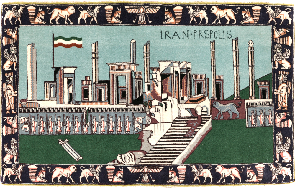 Modern Persian Tabriz Pictorial Rug (Pair: 2 of 2), No.29590 - Staging