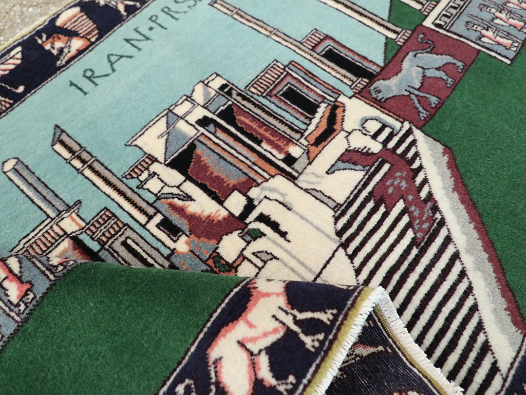 Modern Persian Tabriz Pictorial Rug (Pair: 2 of 2), No.29590 - Staging