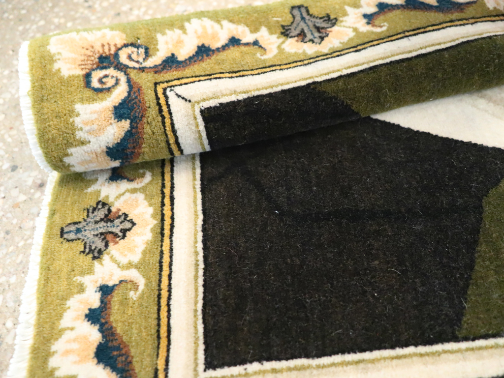 Vintage Persian Pictorial Tabriz Rug, No.29591 - Staging