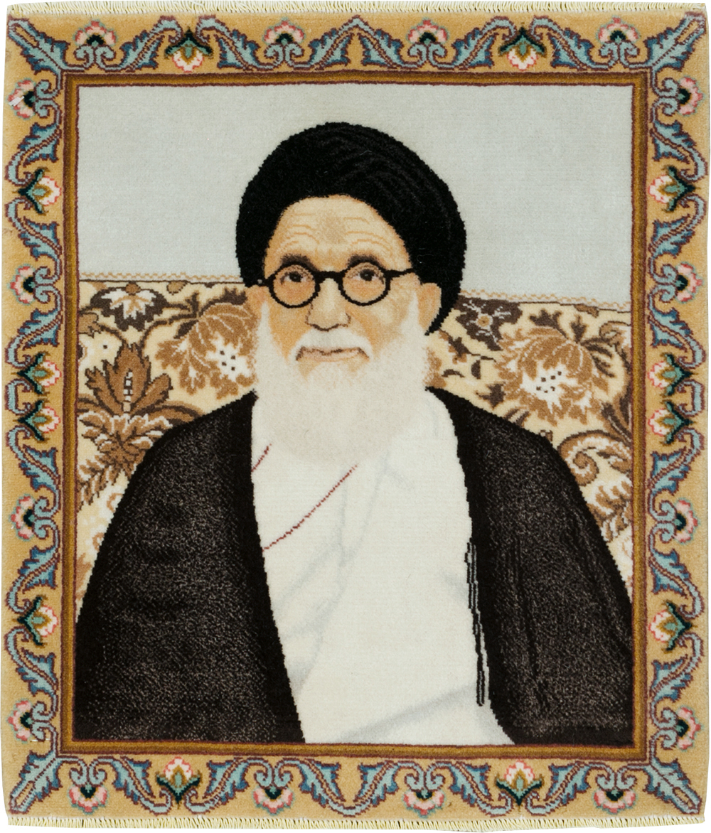 Vintage Persian Tabriz Pictorial Rug, No.29595 - Staging