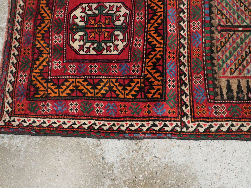 Vintage Persian Baluch Runner, No.29596 - Staging