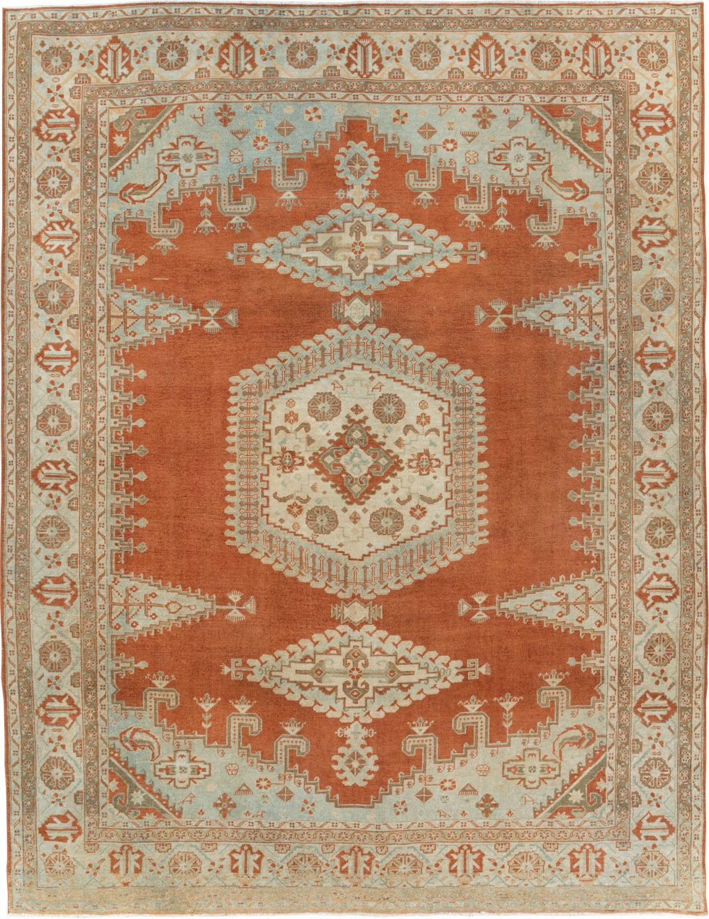Vintage Persian Veece Room Size Carpet, No.29599 - Staging
