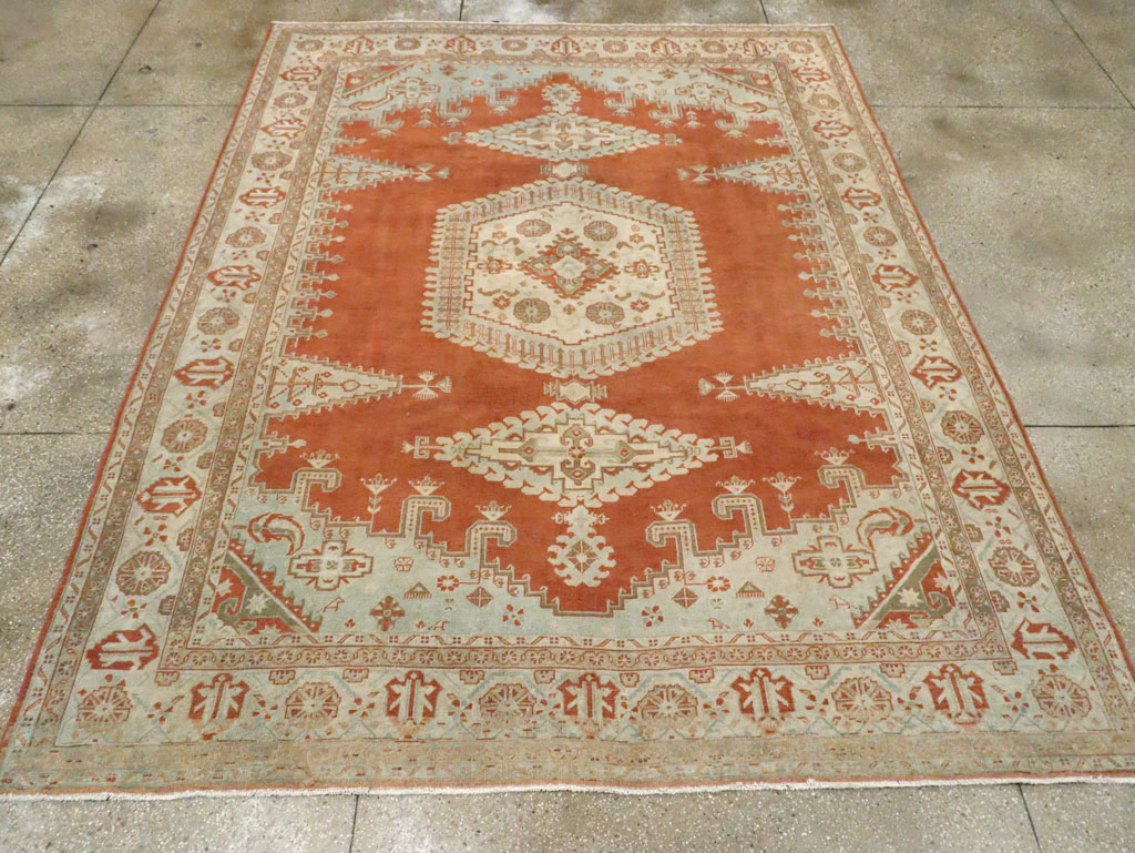 Vintage Persian Veece Room Size Carpet, No.29599 - Staging