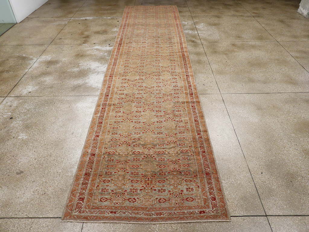 Antique Persian Kurd Bidjar Wide Gallery Runner, No.29607 - Staging