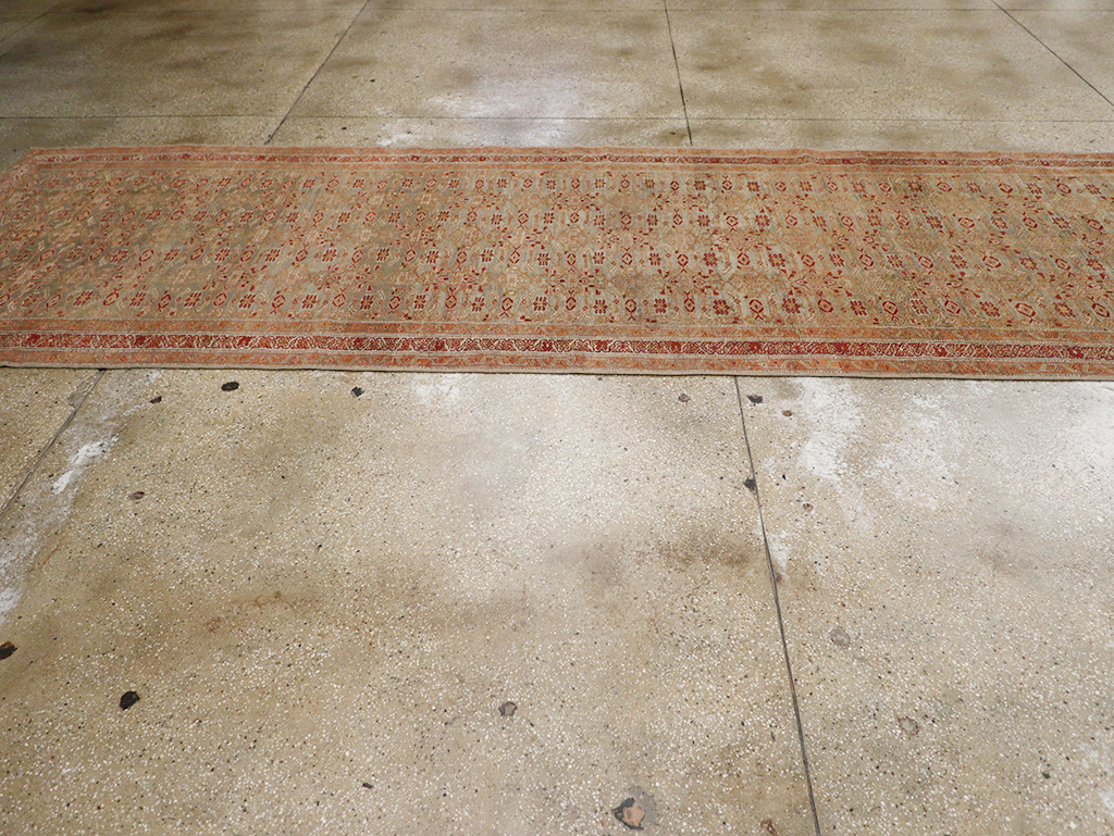 Antique Persian Kurd Bidjar Wide Gallery Runner, No.29607 - Staging