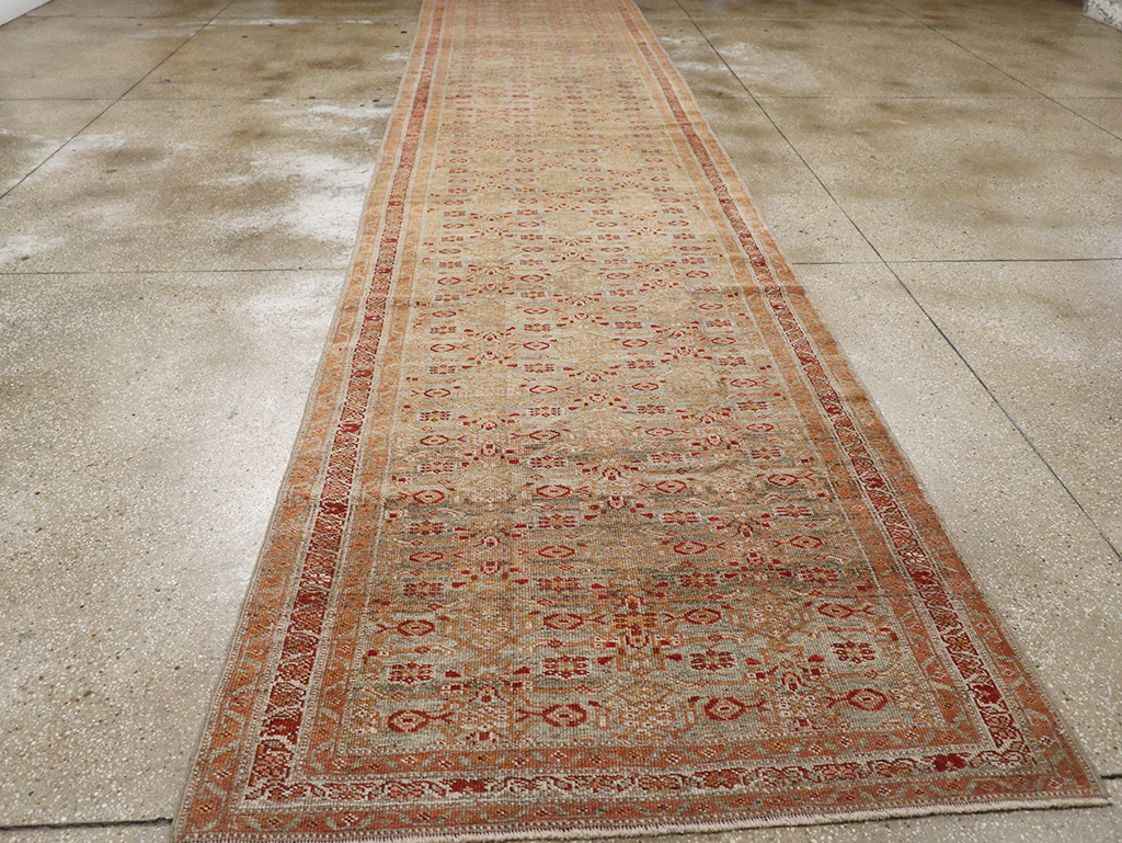 Antique Persian Kurd Bidjar Wide Gallery Runner, No.29607 - Staging