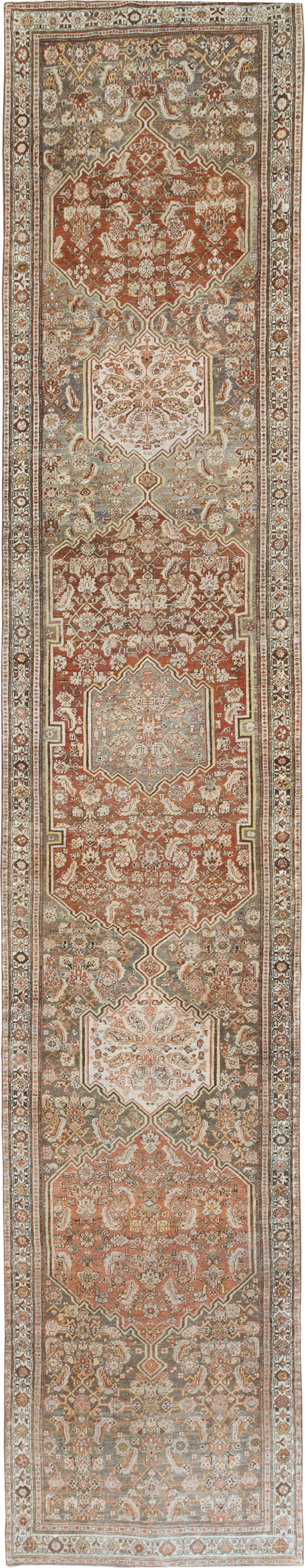 Antique Persian Bidjar Long Runner, No.29609 - Staging