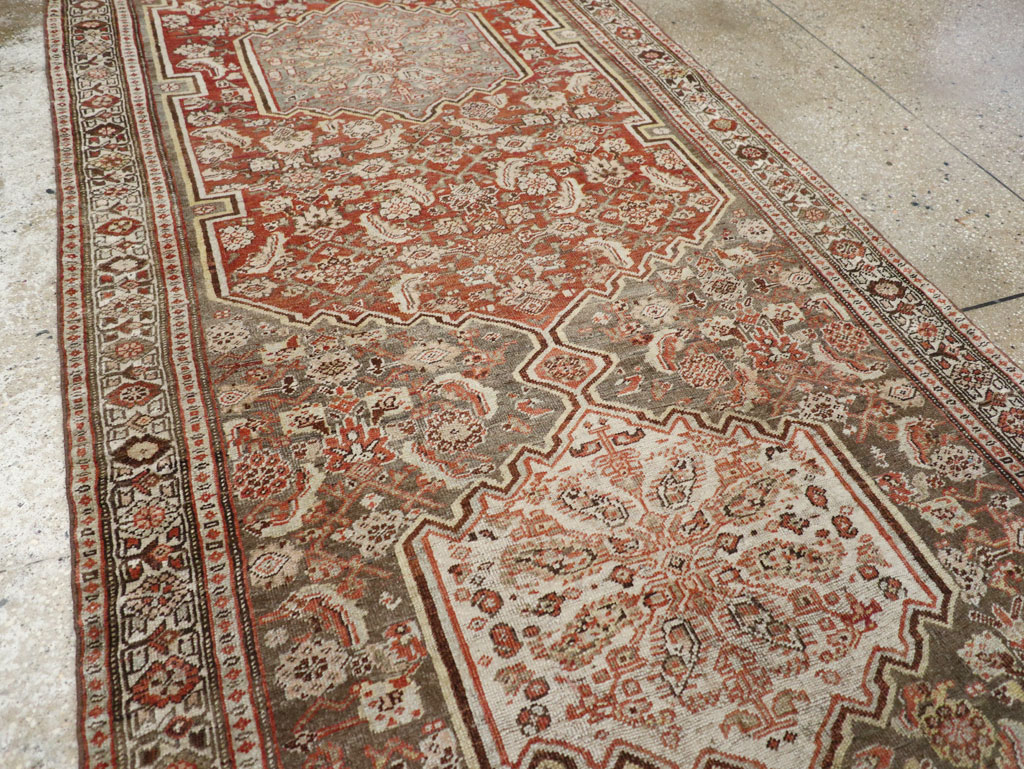 Antique Persian Bidjar Long Runner, No.29609 - Staging