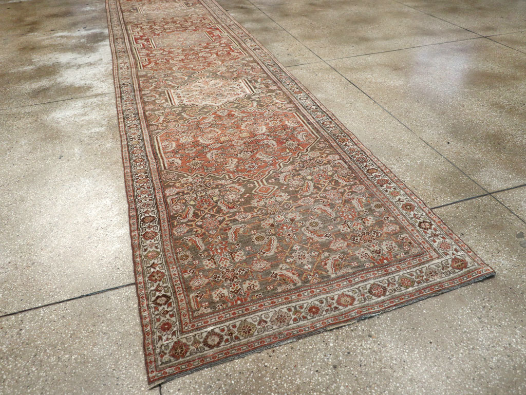 Antique Persian Bidjar Long Runner, No.29609 - Staging