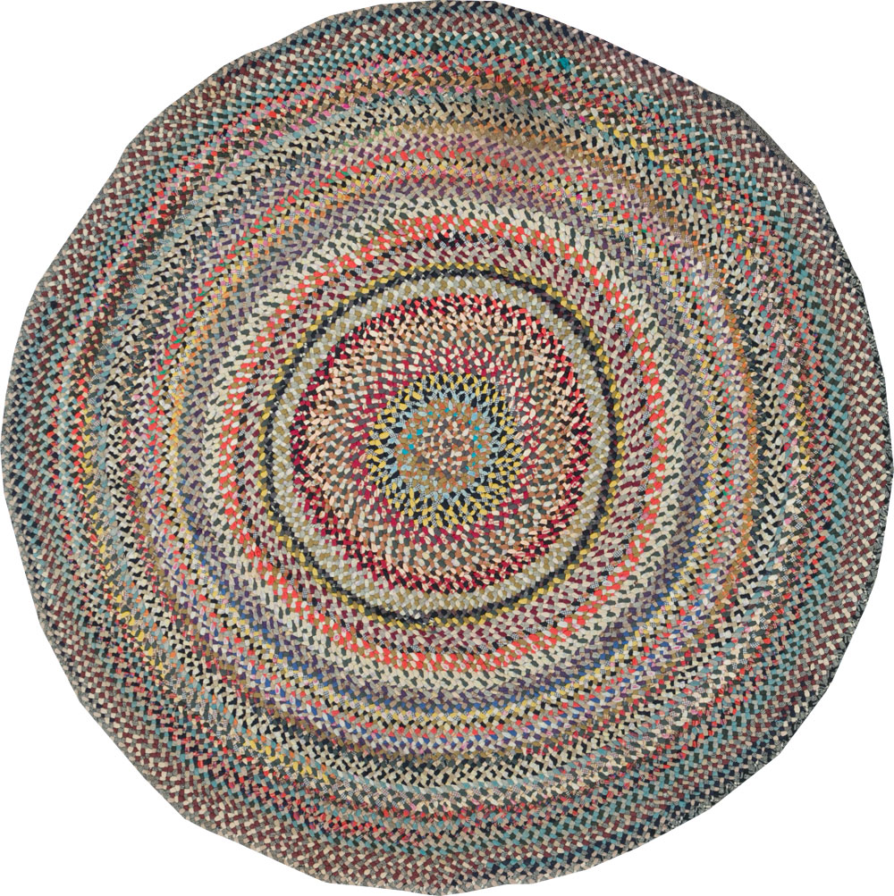 Vintage American Braid Rug, No.29619 - Staging