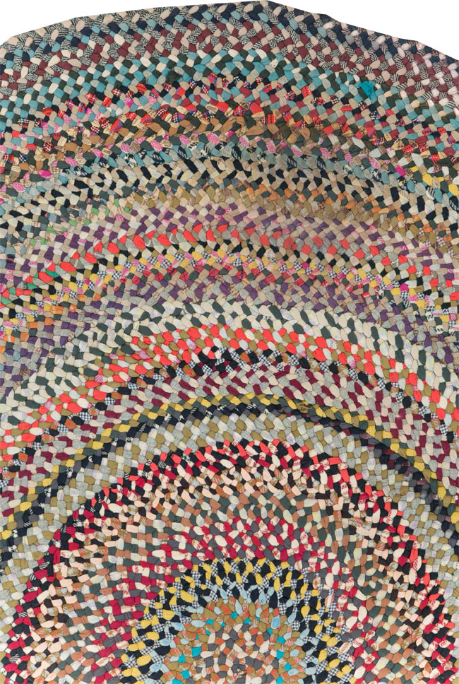 Vintage American Braid Rug, No.29619 - Staging