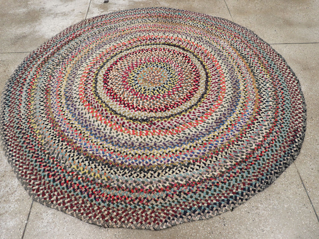 Vintage American Braid Rug, No.29619 - Staging