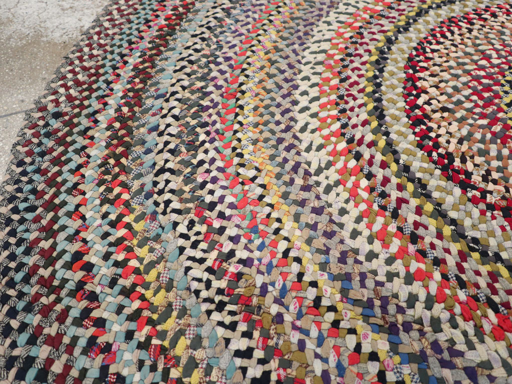 Vintage American Braid Rug, No.29619 - Staging