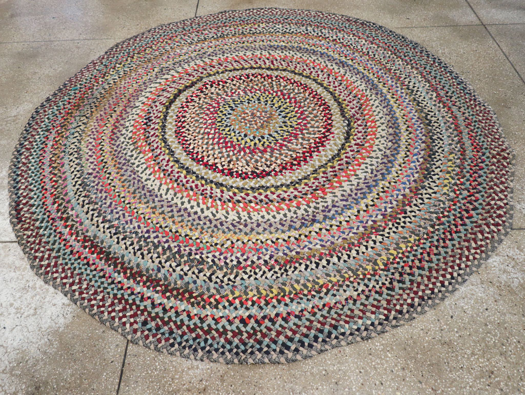 Vintage American Braid Rug, No.29619 - Staging